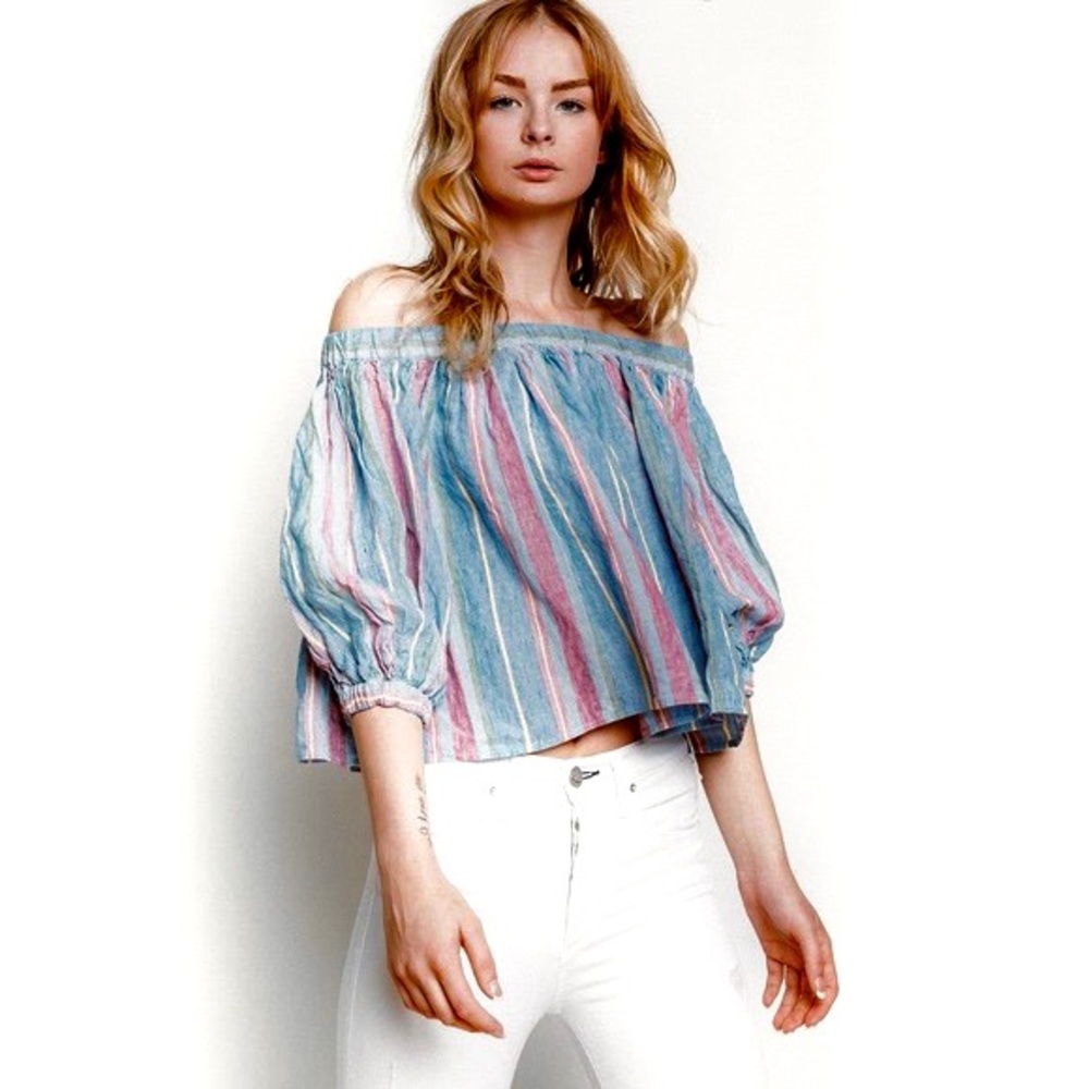FRAME Denim Baby Doll‎ Swing Madras TOP Sz M